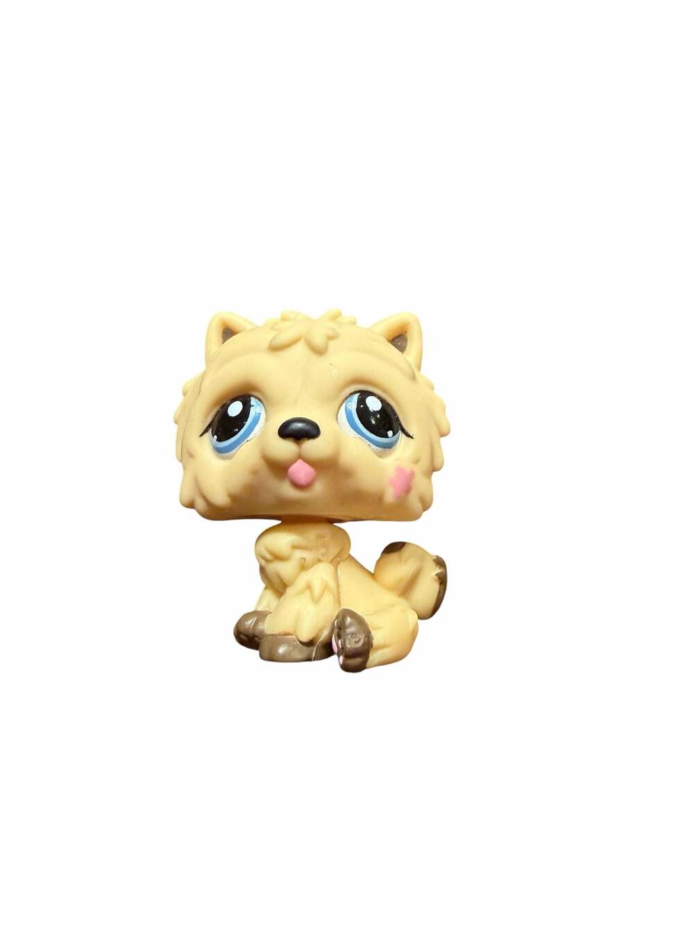 LPS #1208 Chow Chow Dog Littlest Pet Shop Pink Flower on Cheek